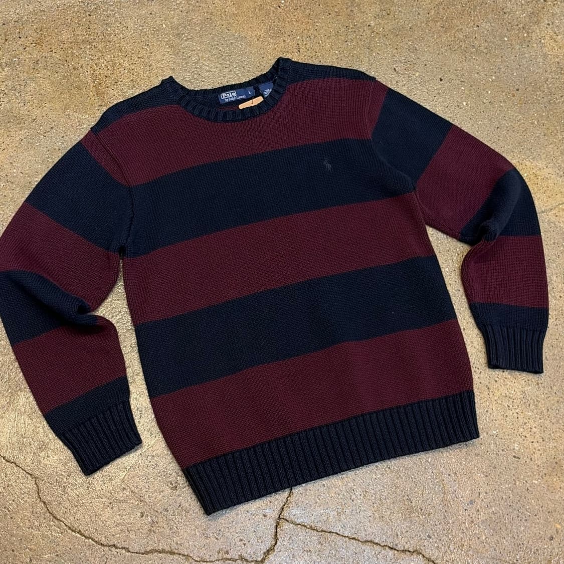 90s Made in Japan 빈티지 폴로랄프로렌 스트라이프 니트 상품이미지2