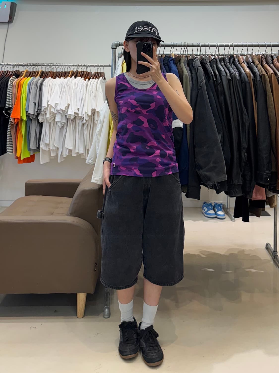 베이프 카모 탱크탑 퍼플 상품이미지9