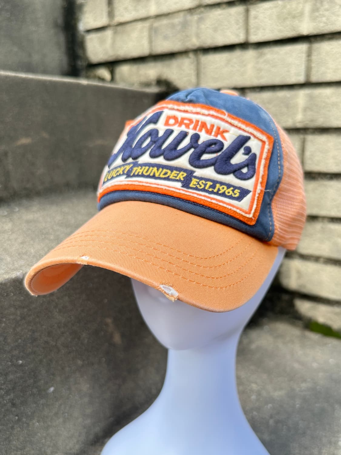 None vintage orange trucker cap 상품이미지1