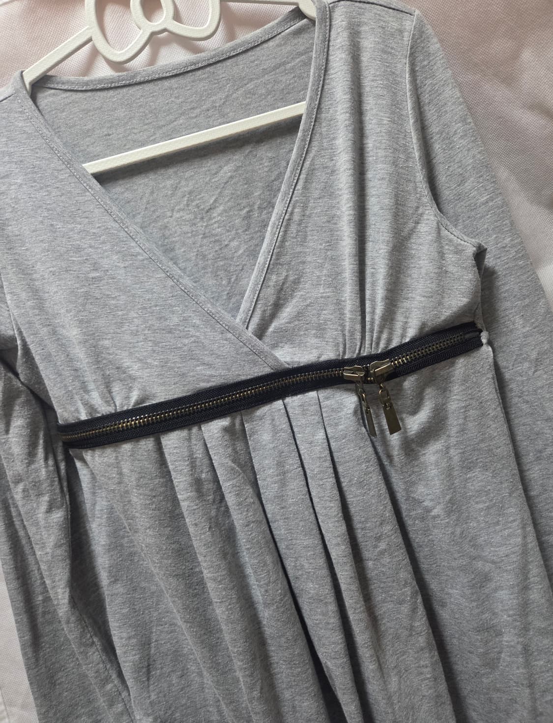 갸루st 여리여리딱붙 지퍼롱슬리브 상품이미지3