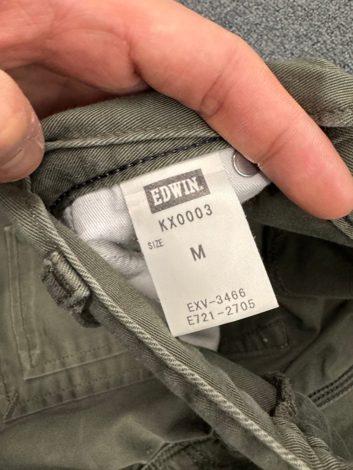 M)에드윈 빈티지 KX0003 올리브 더블포켓 코튼팬츠 상품이미지5