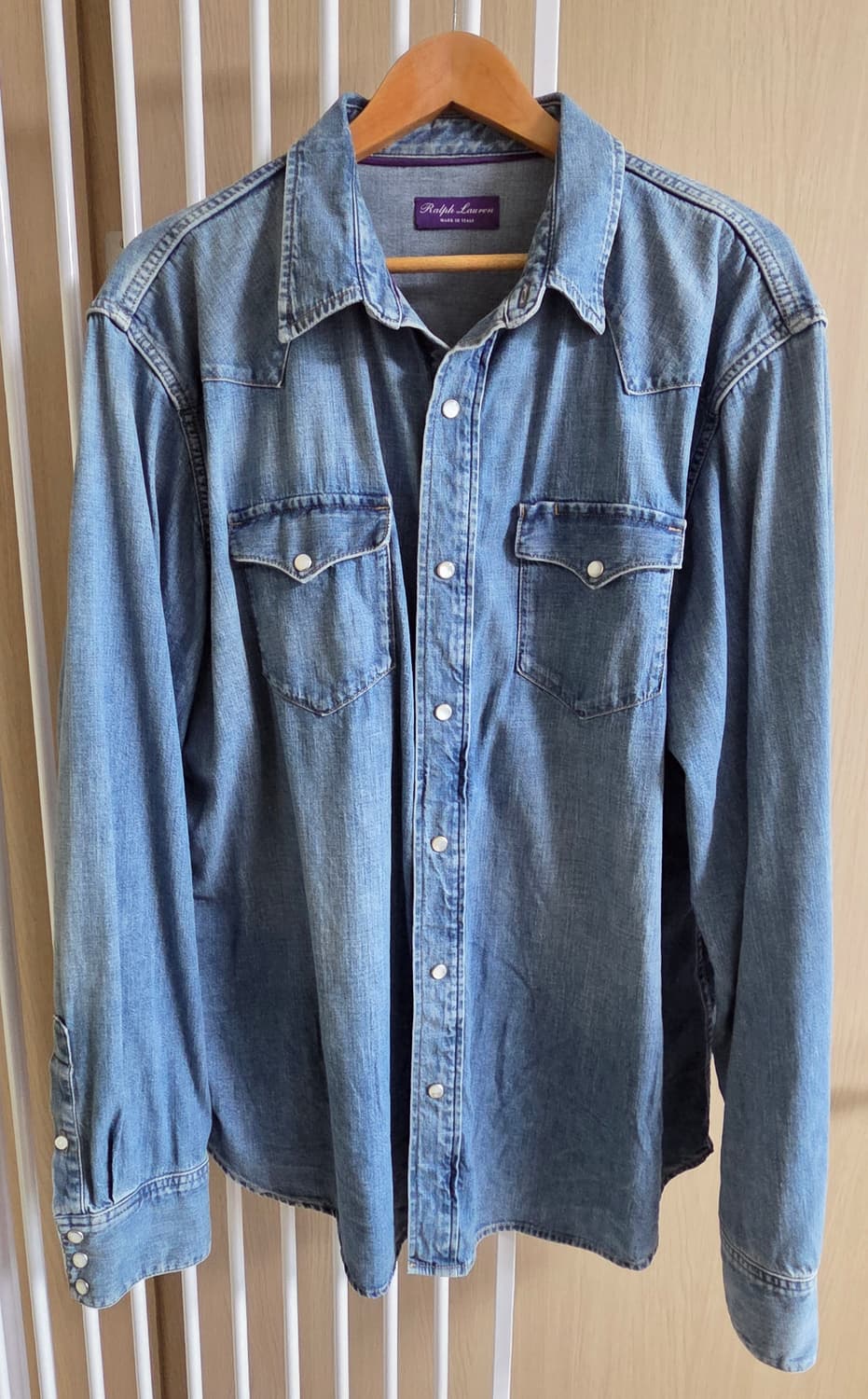 폴로 랄프로렌 퍼플라벨 데님 웨스턴 셔츠 상품이미지1