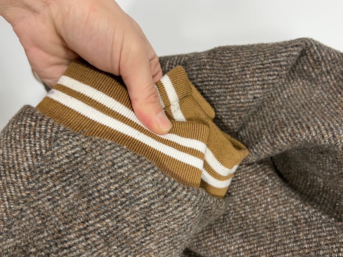 고고싱 인디언 패치 브라운 모직 스타디움 바시티 자켓 상품이미지4