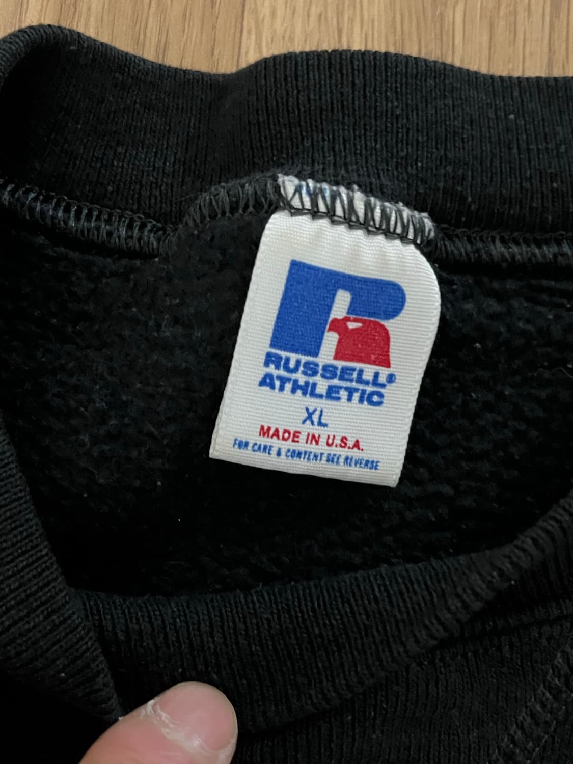 80s 빈티지 러셀 블랙 스웻셔츠 made in usa 상품이미지3