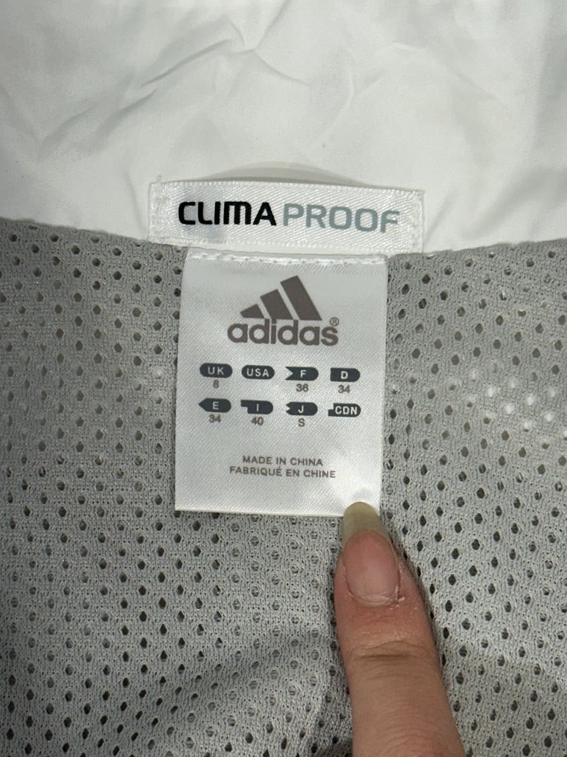 아디다스 화이트 핑크 바람막이 자켓 S 상품이미지7