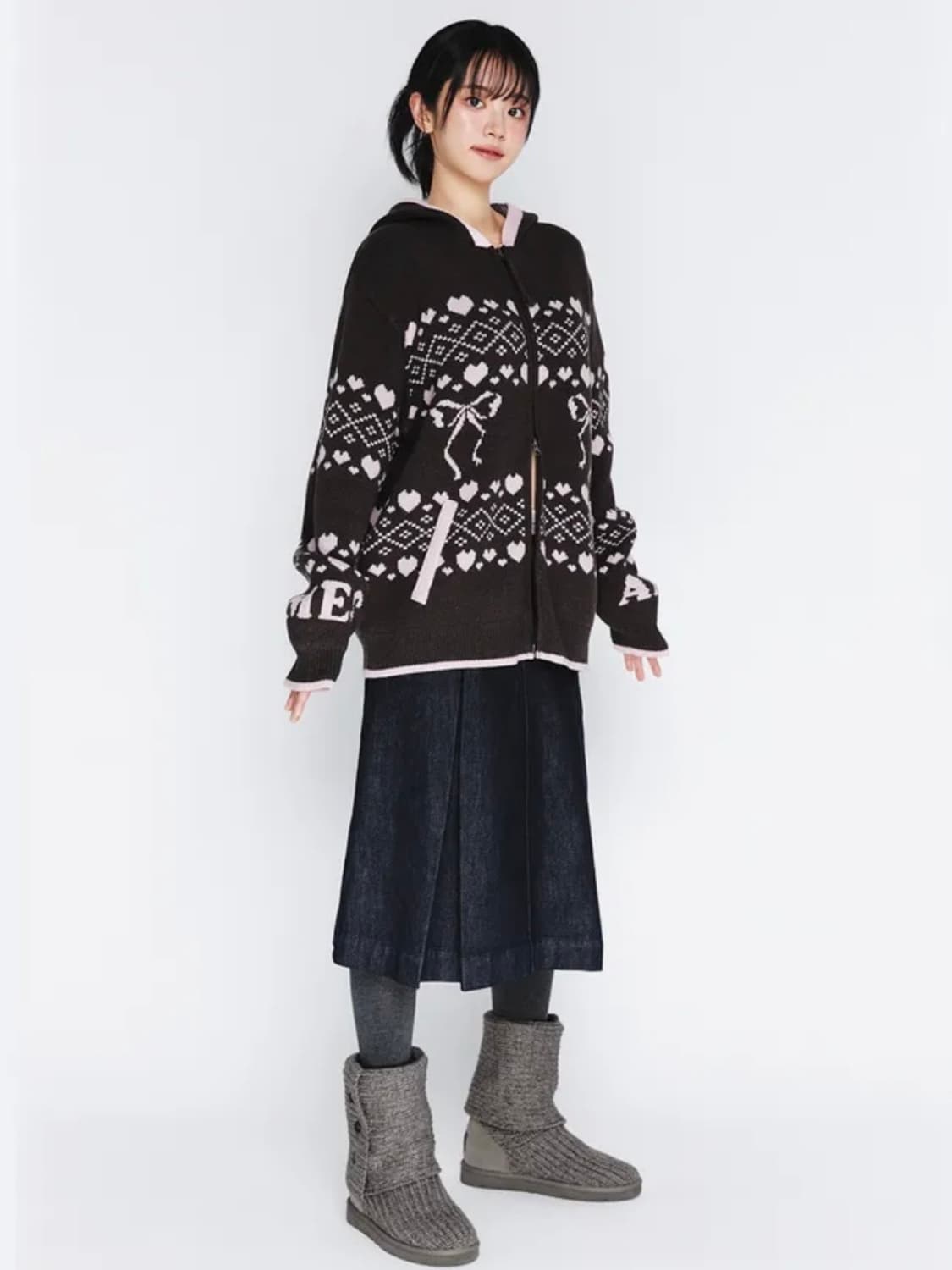 (아메스) COWICHAN KNIT HOODIE ZIP-UP (새상품) 상품이미지2