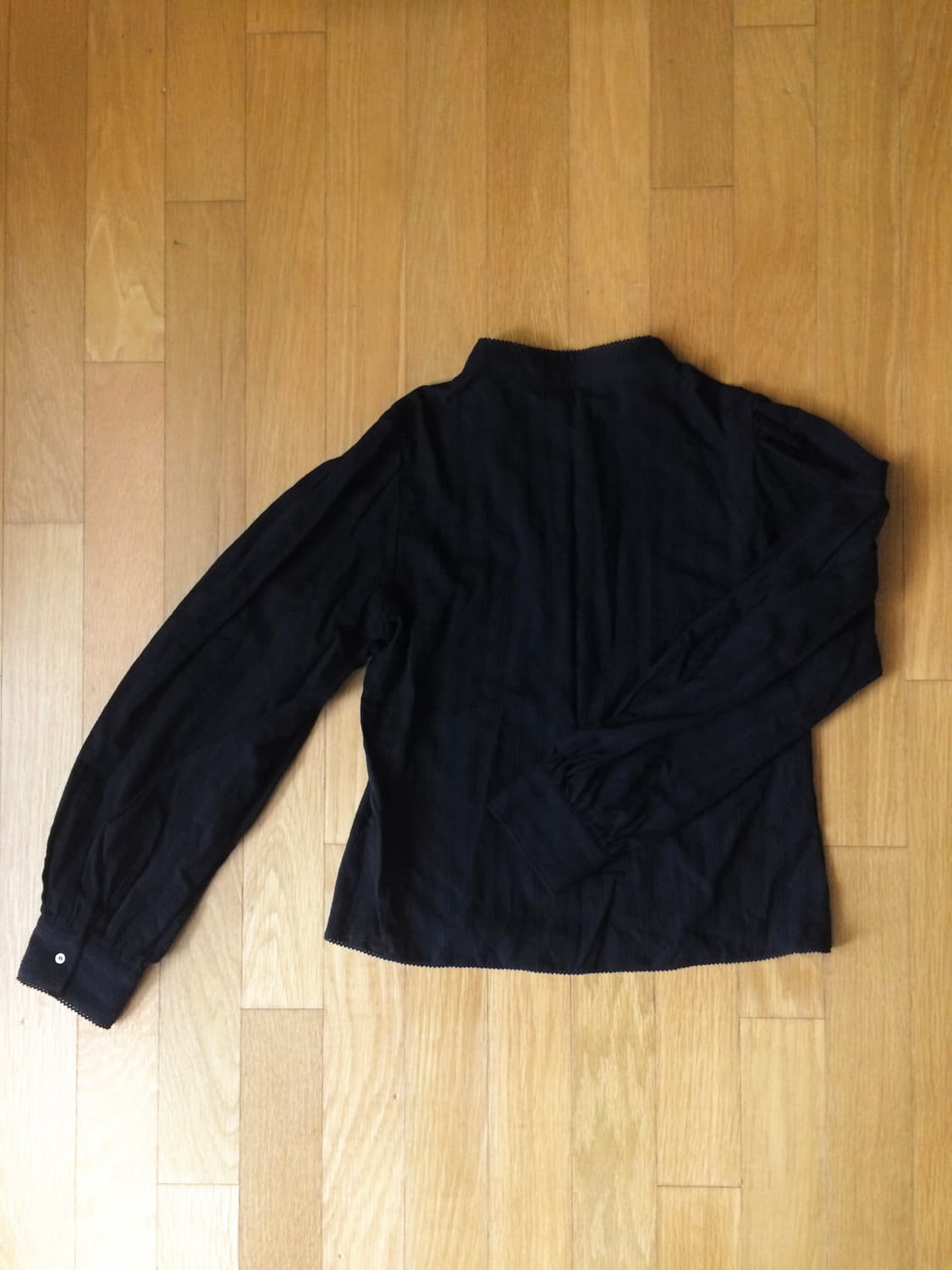 Mandarin Collar Blouse (black) 상품이미지2