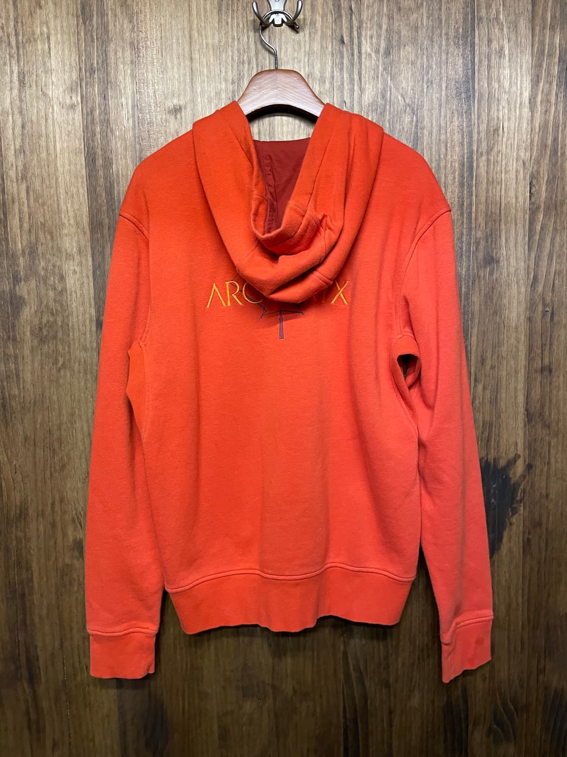 ARCTERYX Biglogo orange zip-up hoodie 상품이미지4