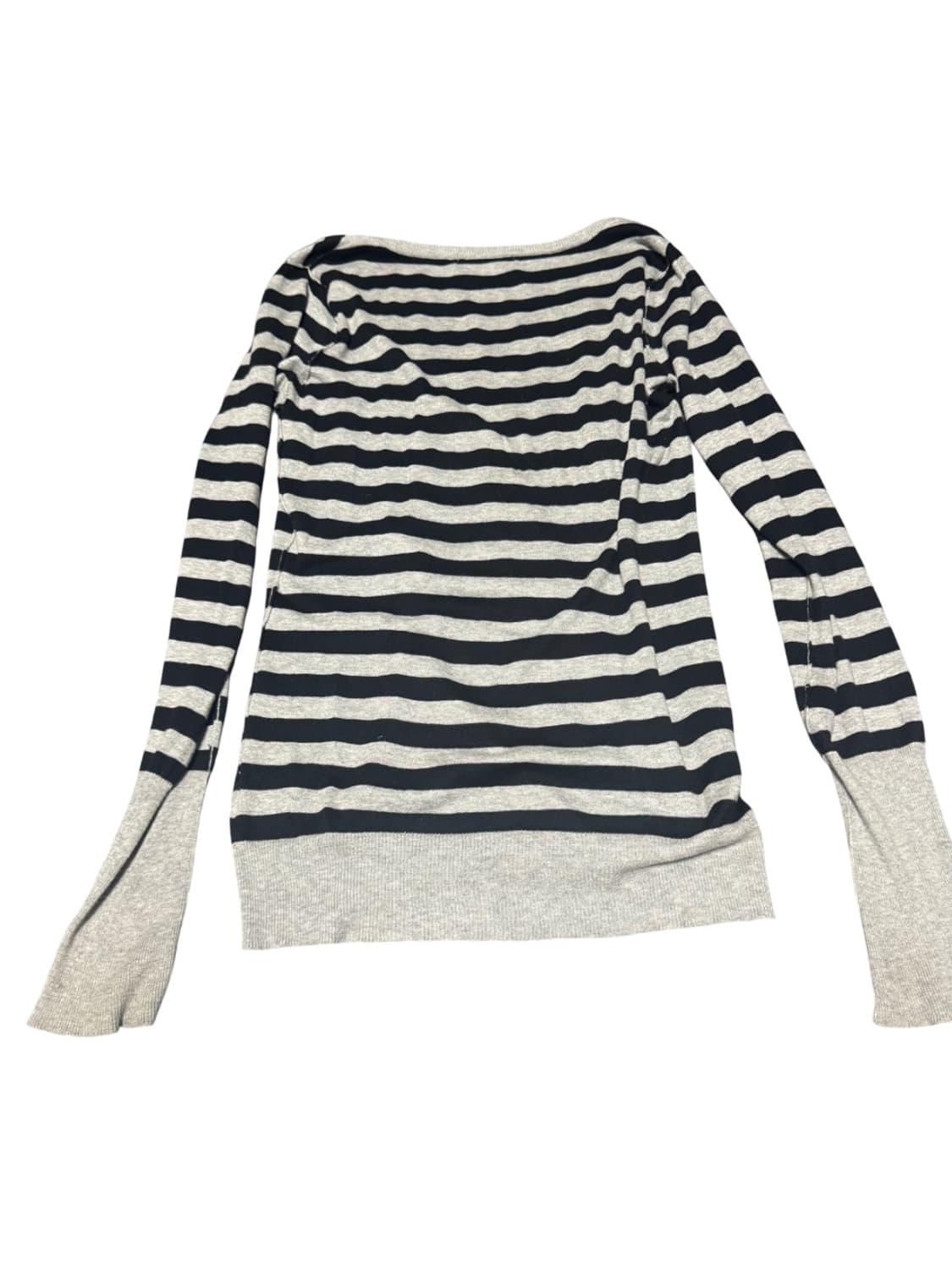 Stripe Design V-Neck Long Sleeve 상품이미지2