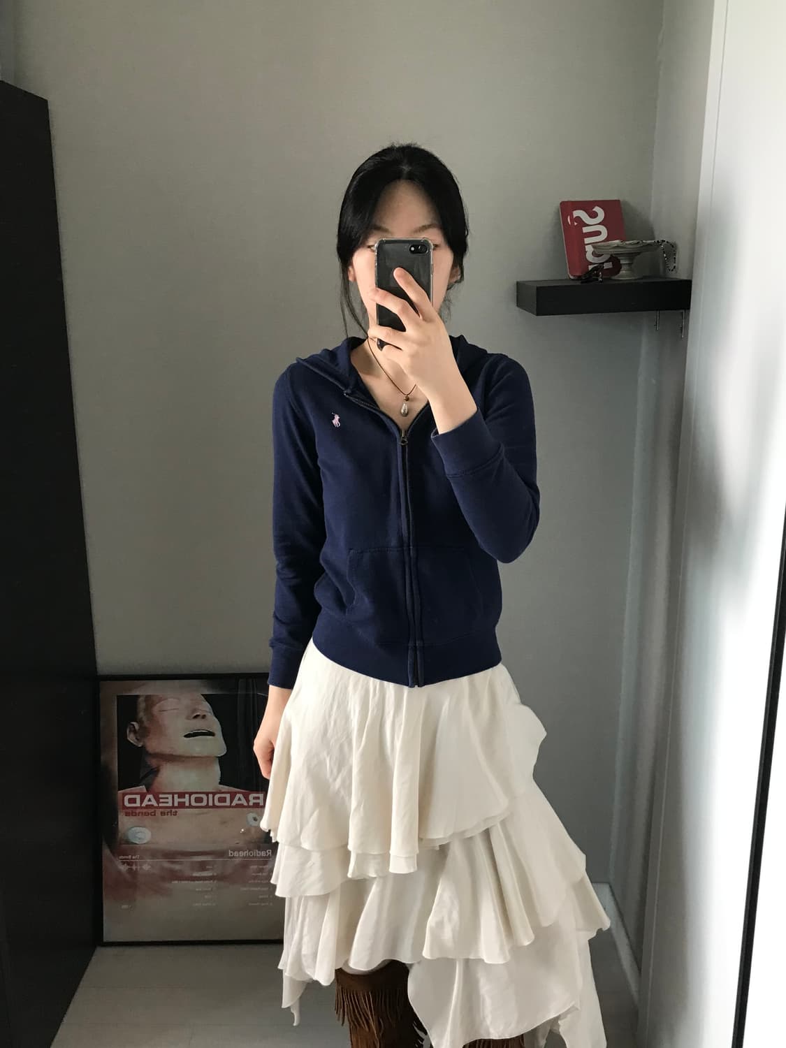 폴로 랄프로렌 포니로고 딱붙핏 네이비 후드집업 상품이미지4