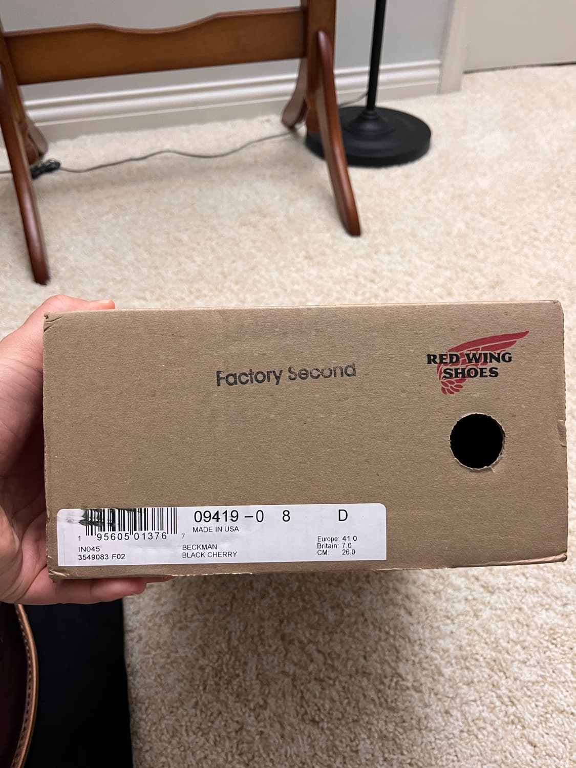 레드윙 9419 벡맨 신형 블랙체리 (8D) - 상태 좋아요  상품이미지9