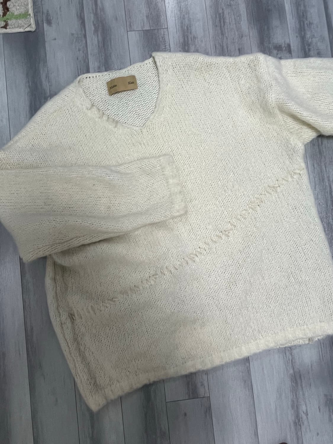 마뗑킴 스티치 오버핏 풀오버니트 상품이미지4