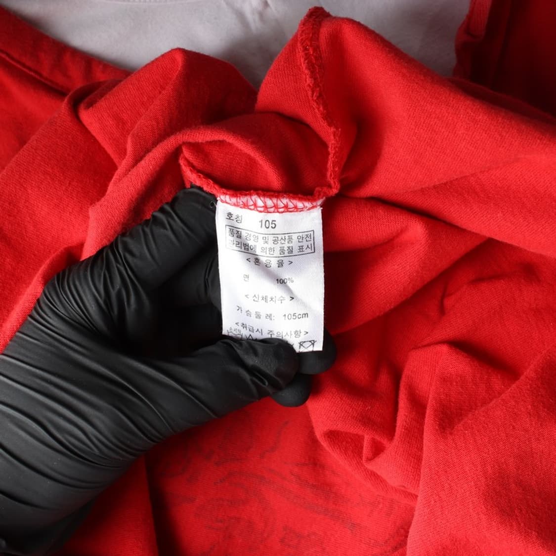 뱅뱅 레드 레이어드 헨리넥 반팔티 XL 상품이미지6