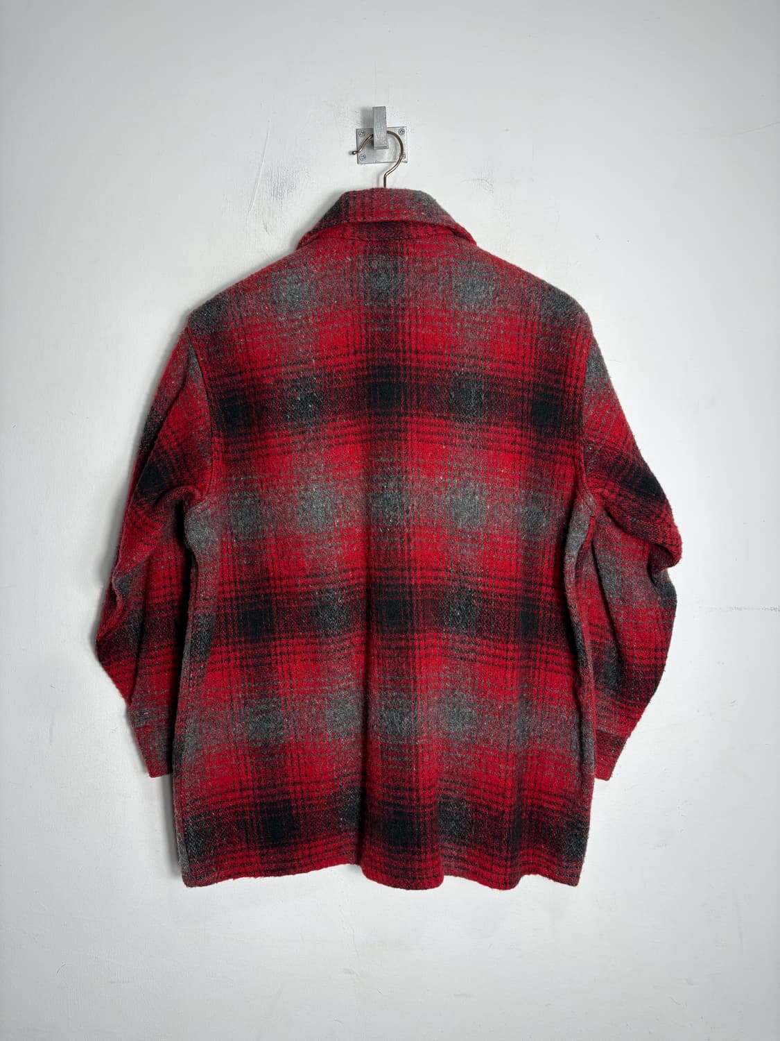 Melton usa 울 레드 체크 셔츠 자켓 상품이미지4