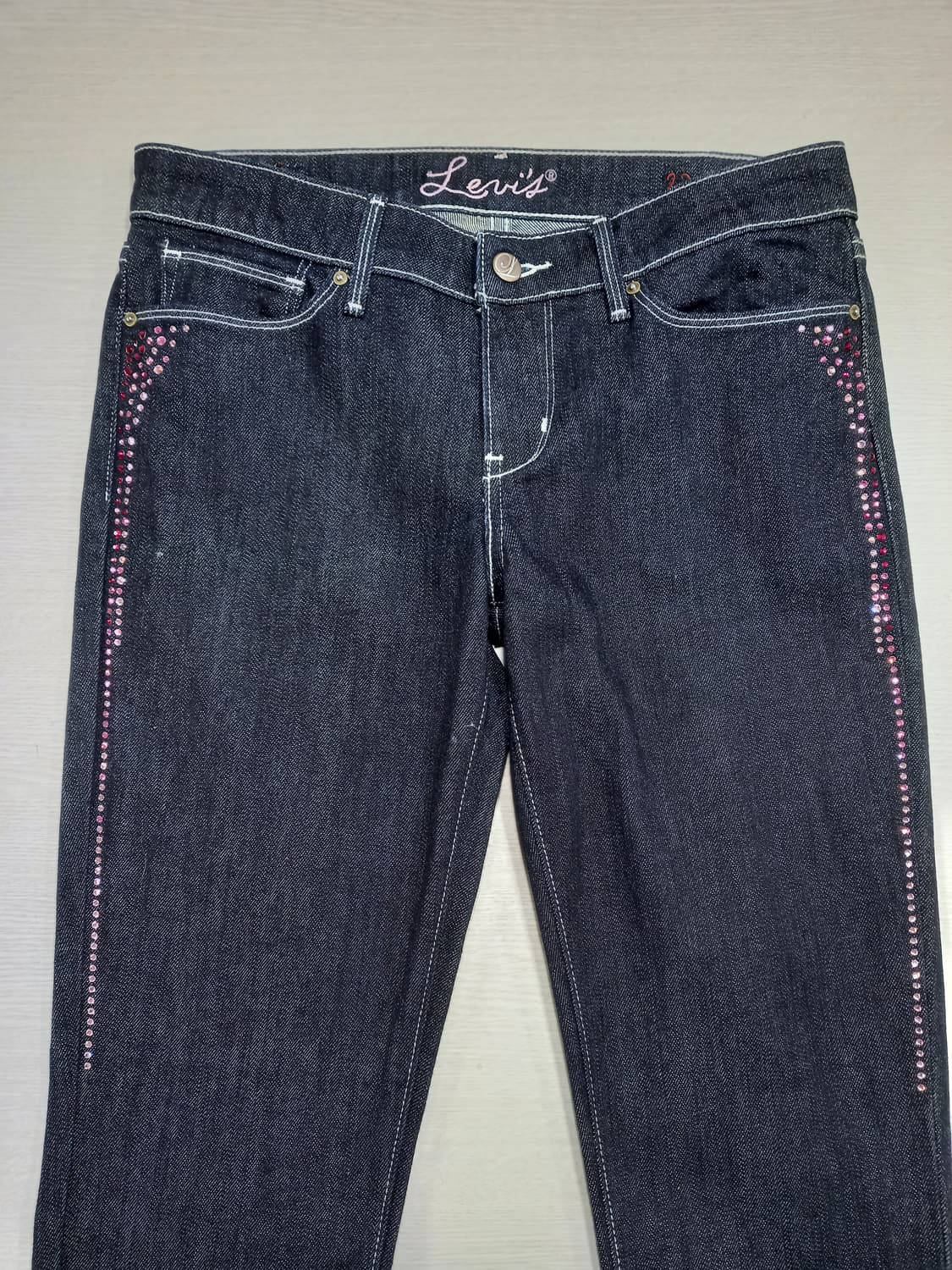 27 리바이스 Ladies 골반 스판 슬림일자 진청 27-607 상품이미지3