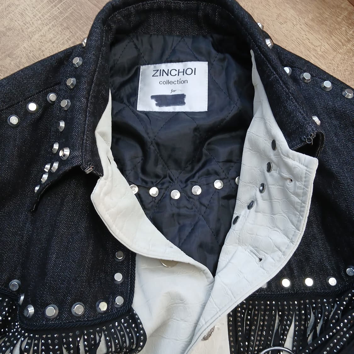 ZINCHOI 블랙 데님 웨스턴 셔츠 상품이미지9