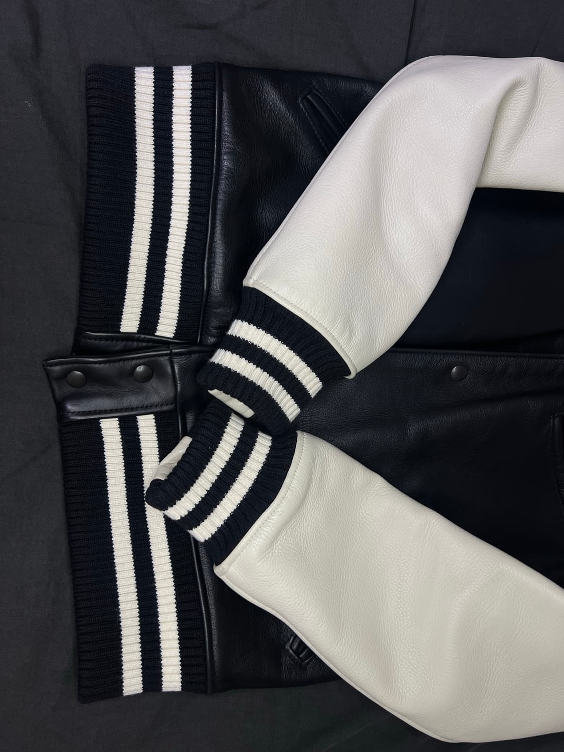 준야와타나베 맨 x 쇼트 schott 카우 레더 스타디움 바시티 자켓 상품이미지10