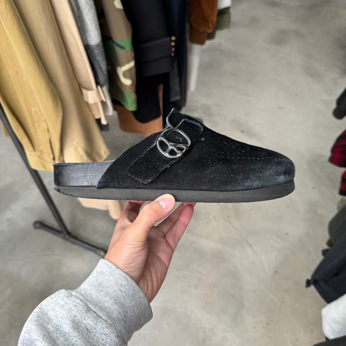 [size 8] 니들스 스웨이드 클로그 블랙  상품이미지4