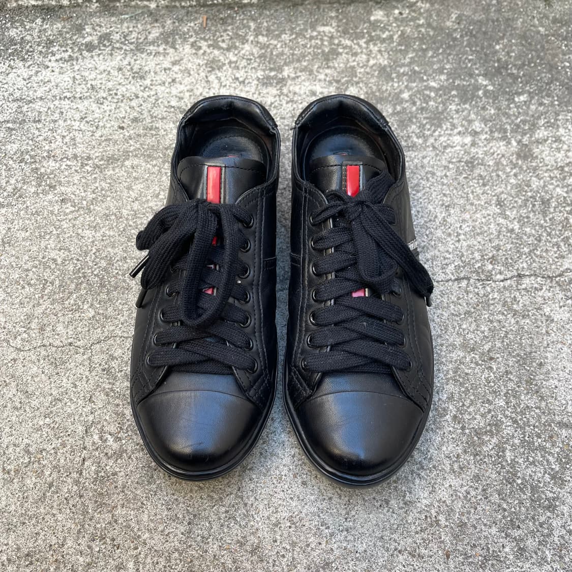 [36.5] Prada 레더 블랙 슈즈 (230) 상품이미지2