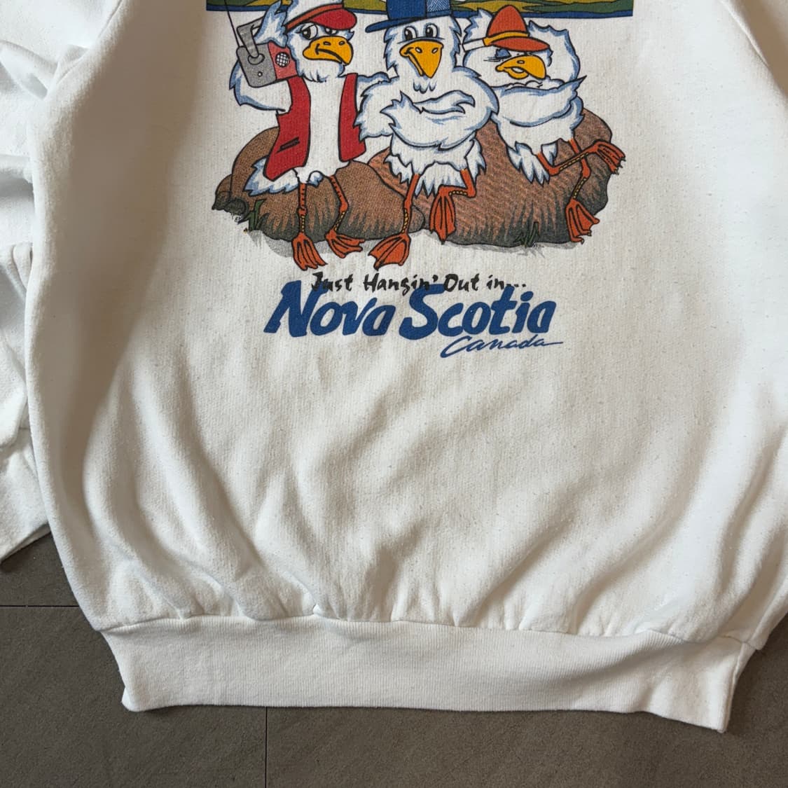 90s 90년대 캐나다 생산 빈티지 화이트 스웻셔츠 상품이미지4