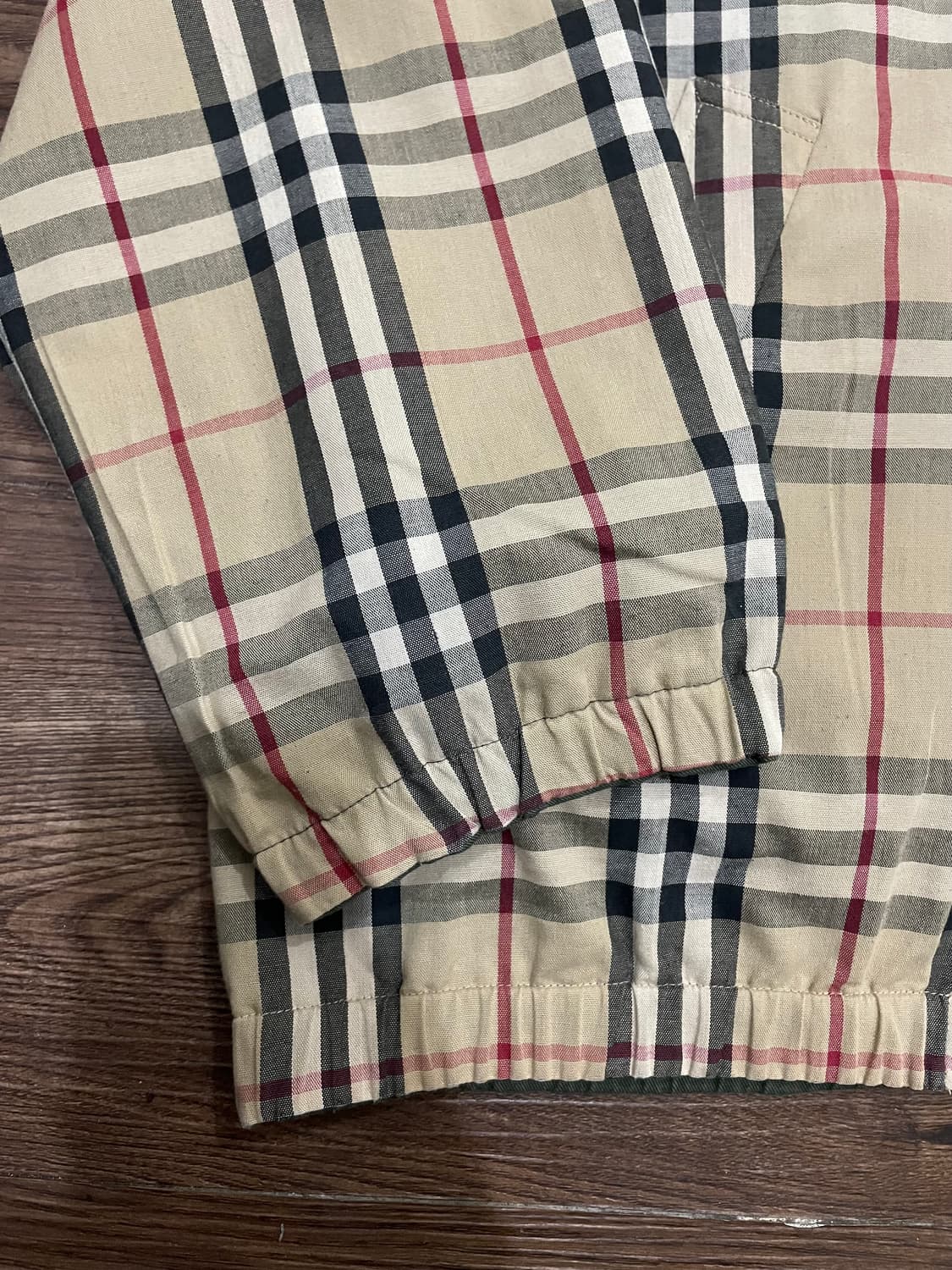 버버리 90s 리버시블 노바체크 블루종 해링턴 자켓 상품이미지4