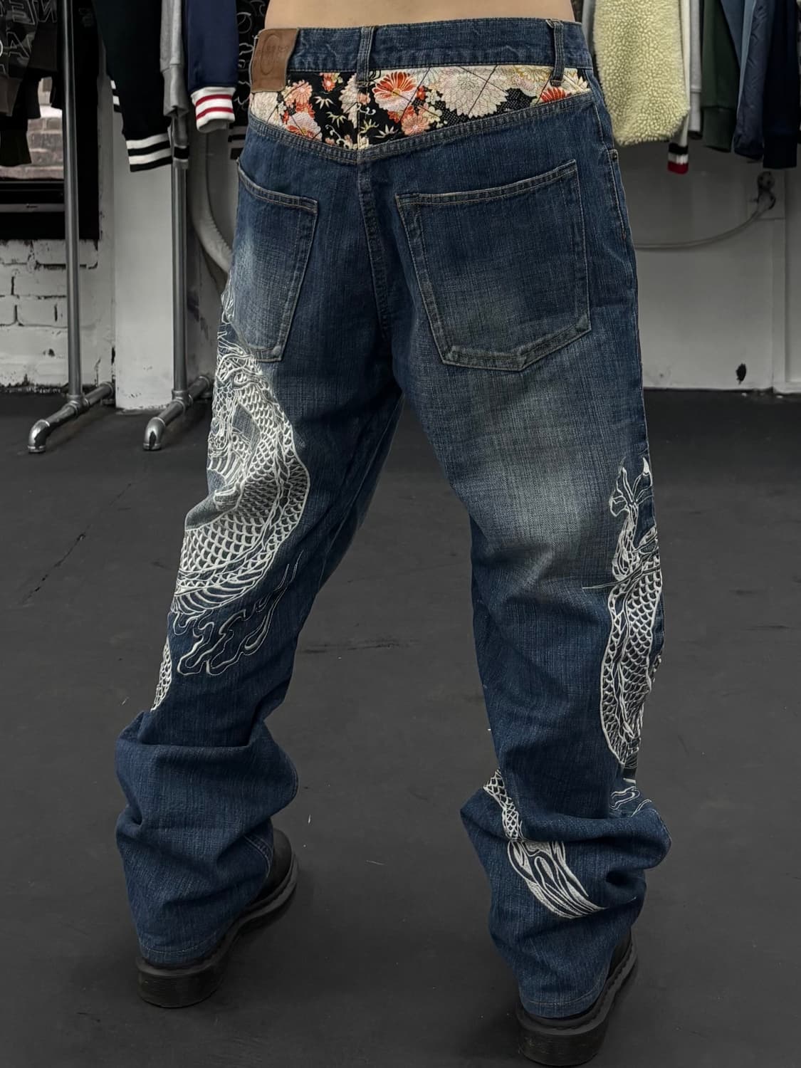 카라쿠리 타마시 오리엔탈 드래곤 데님팬츠 상품이미지5