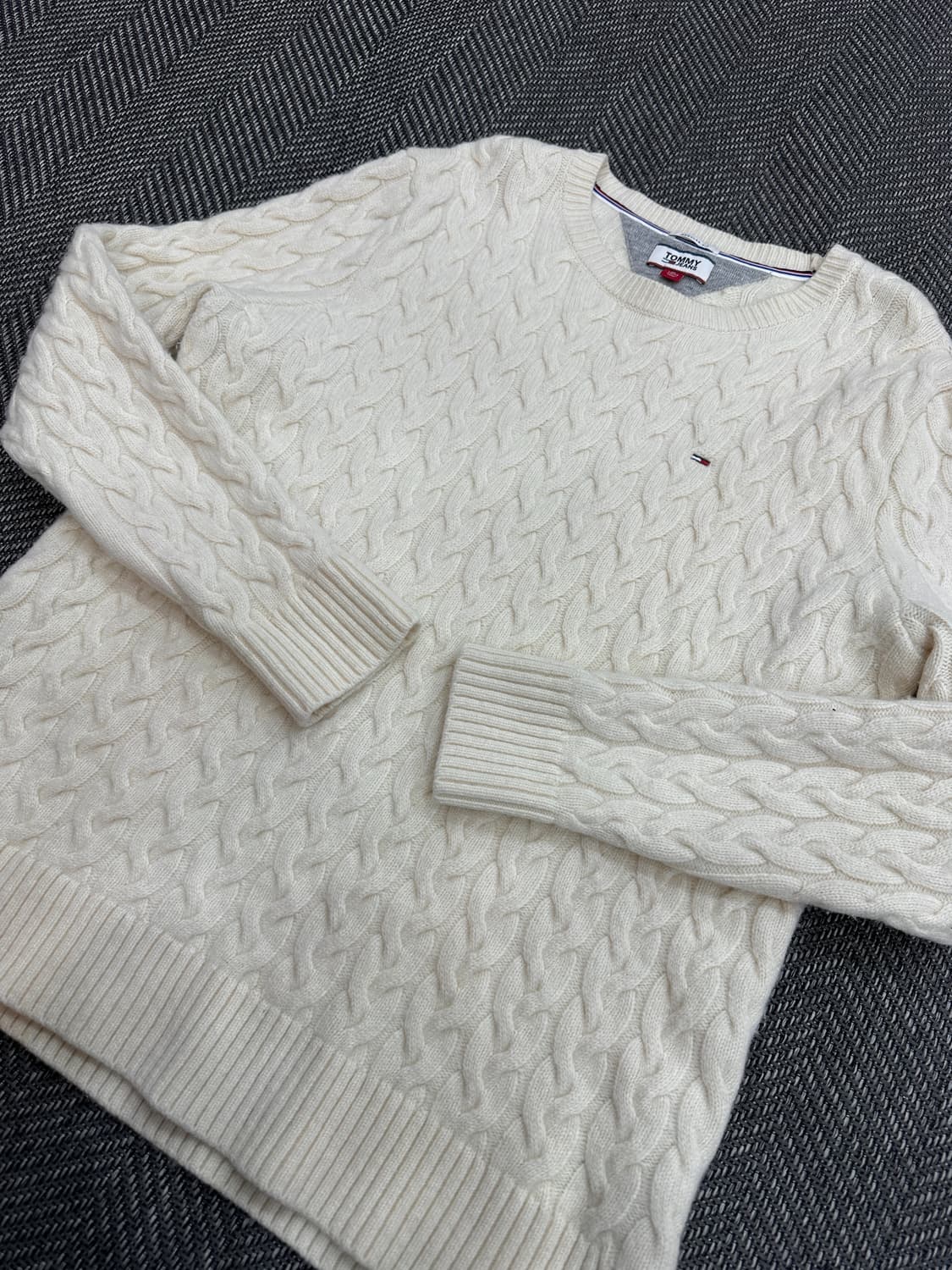 타미힐피거 꽈배기 니트 아이보리 상품이미지2