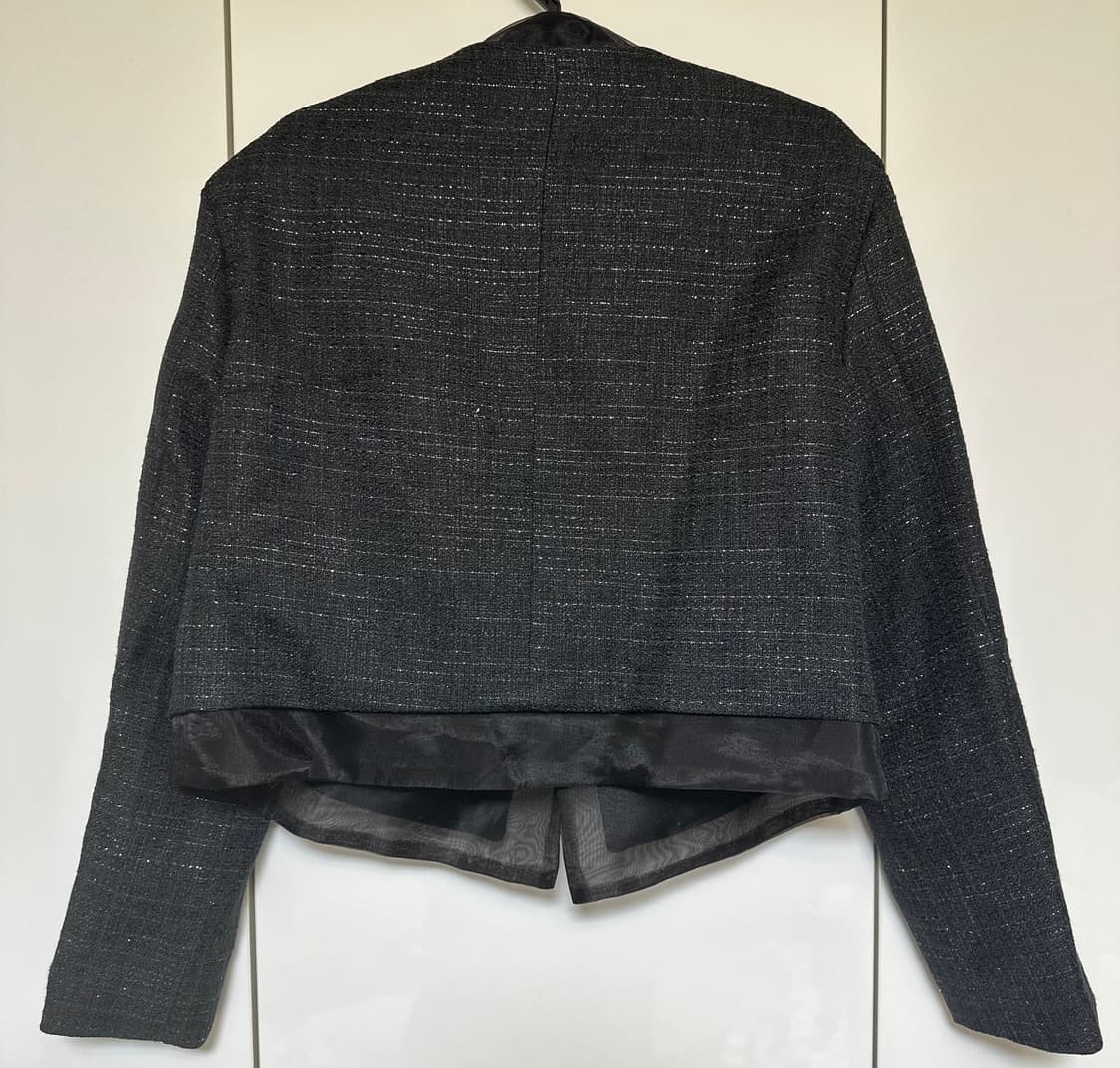 블랙 트위드 오간자노카라 자켓 상품이미지8