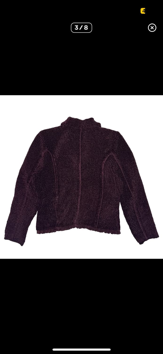 burgandy pleats cardigan 상품이미지3