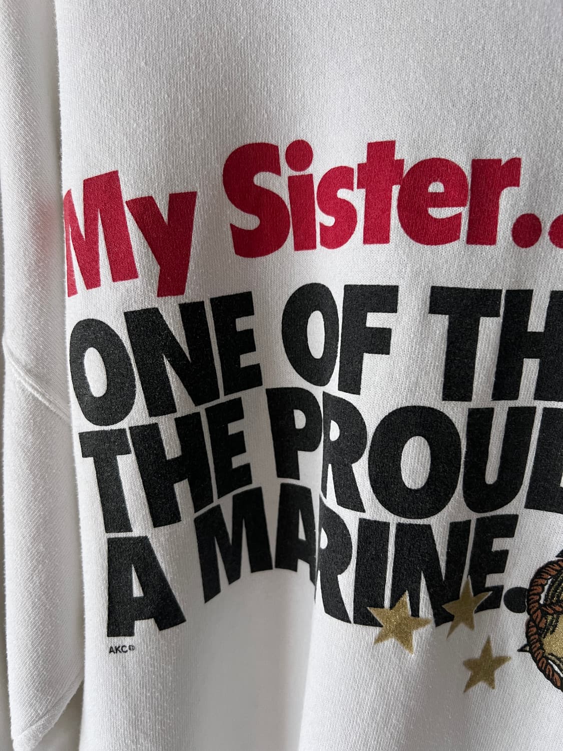 [XL]90's U.S MARINE SISTERS 화이트 스웻셔츠 상품이미지5