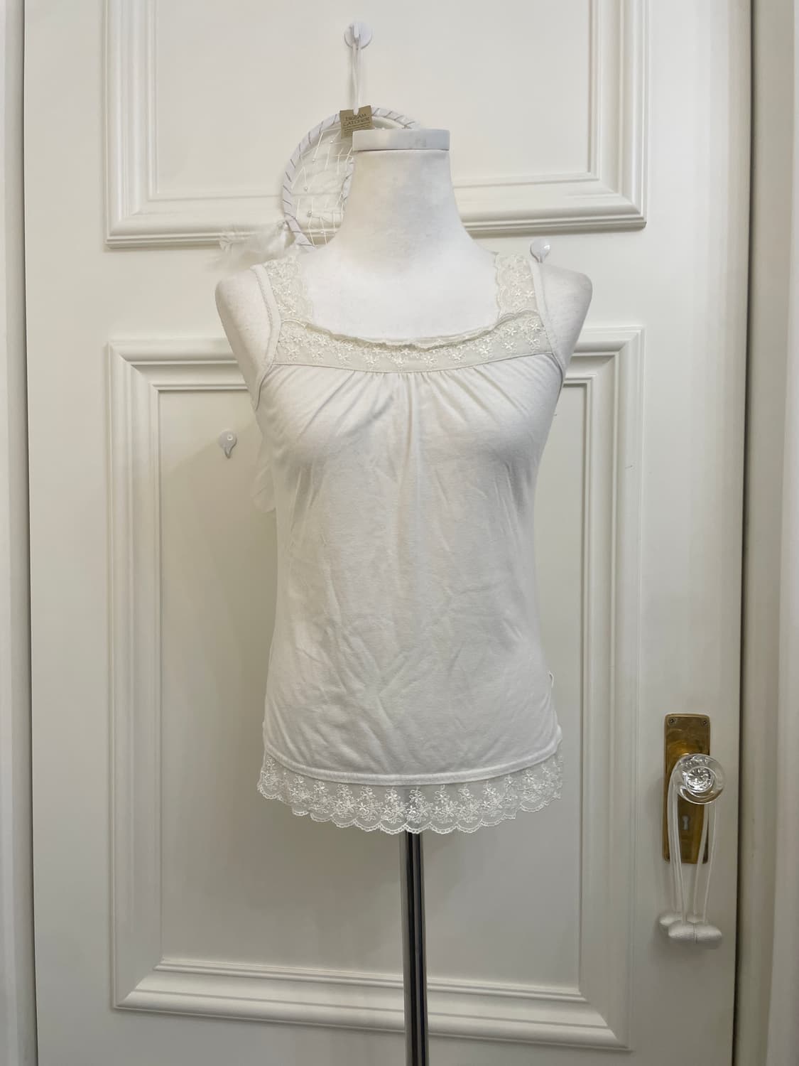 gray white dot embroidery puff cardigan 상품이미지8