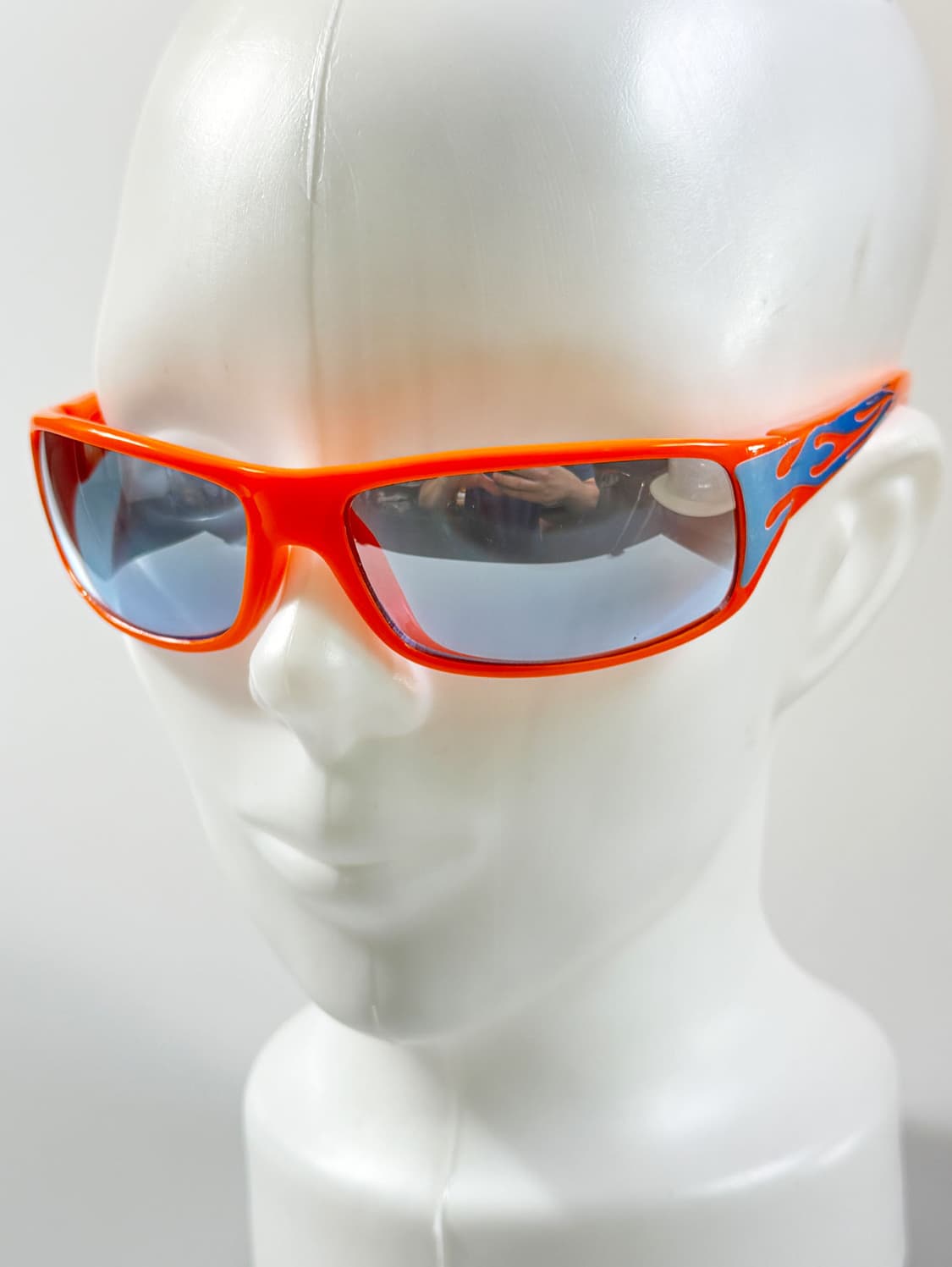 90s 네온 오렌지 플레임 스퀘어 빈티지 선글라스 상품이미지7