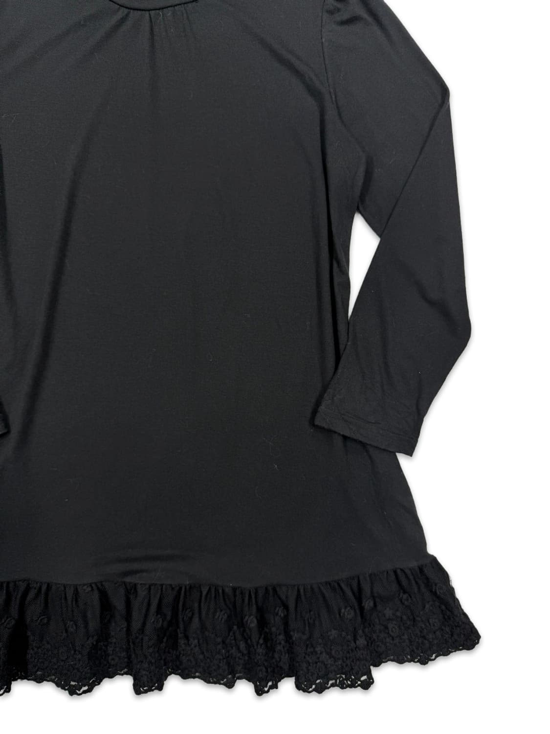 빈티지 블랙 레이스 레이어드 긴팔티 상품이미지2