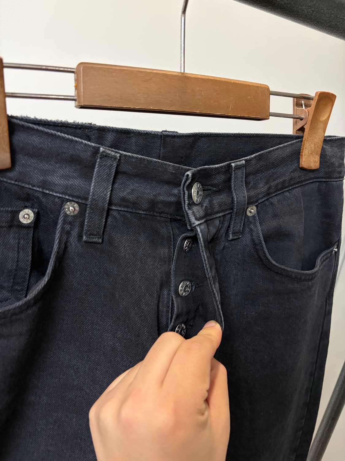 (31) Sunflower 선플라워 루즈핏 흑청 데님팬츠  상품이미지3