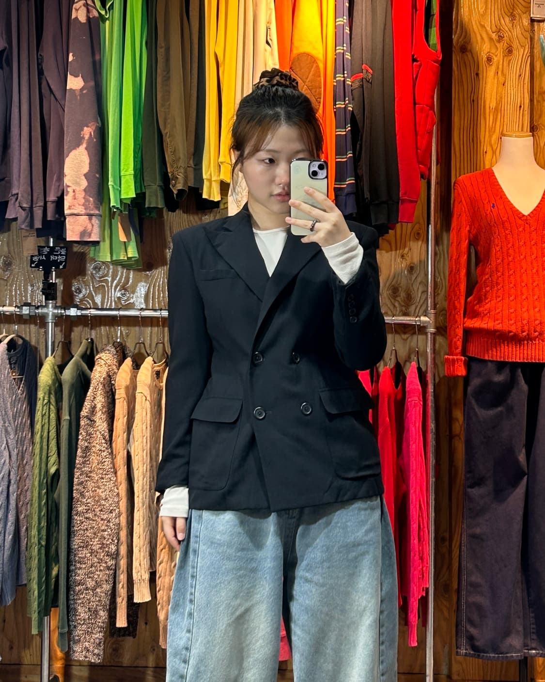 M 폴로랄프로렌 퓨어 블랙 더블 브레스트 골드라벨 블레이저 상품이미지1