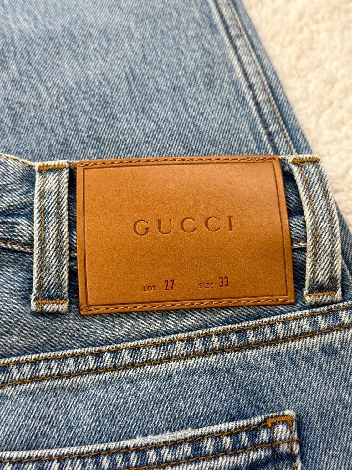 (33size) 구찌 데님 팬츠 상품이미지7
