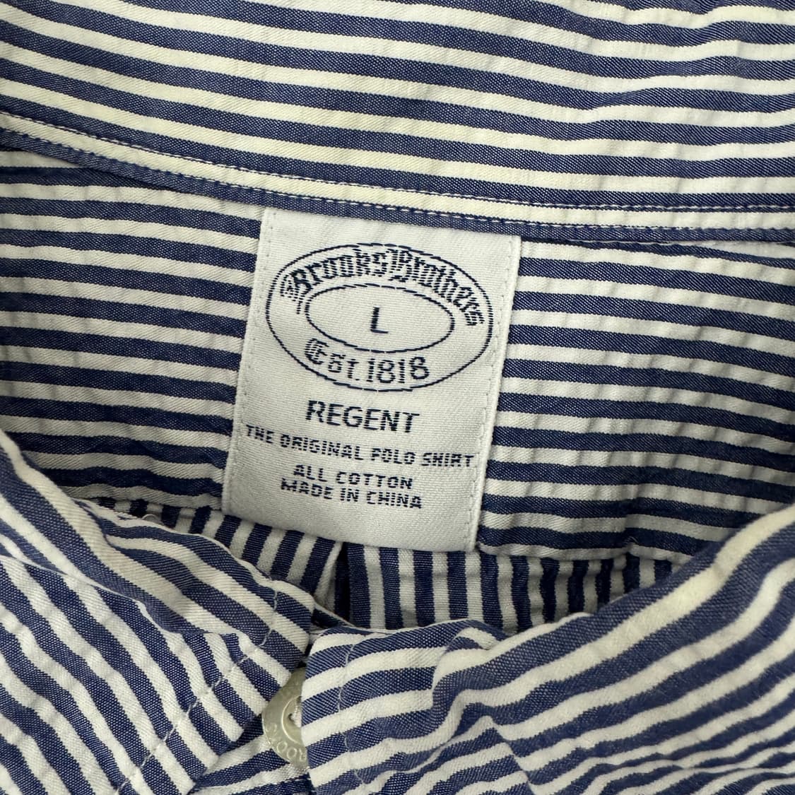 L(105) 브룩스브라더스 시어서커 포켓 스트라이프 남방 셔츠  상품이미지5