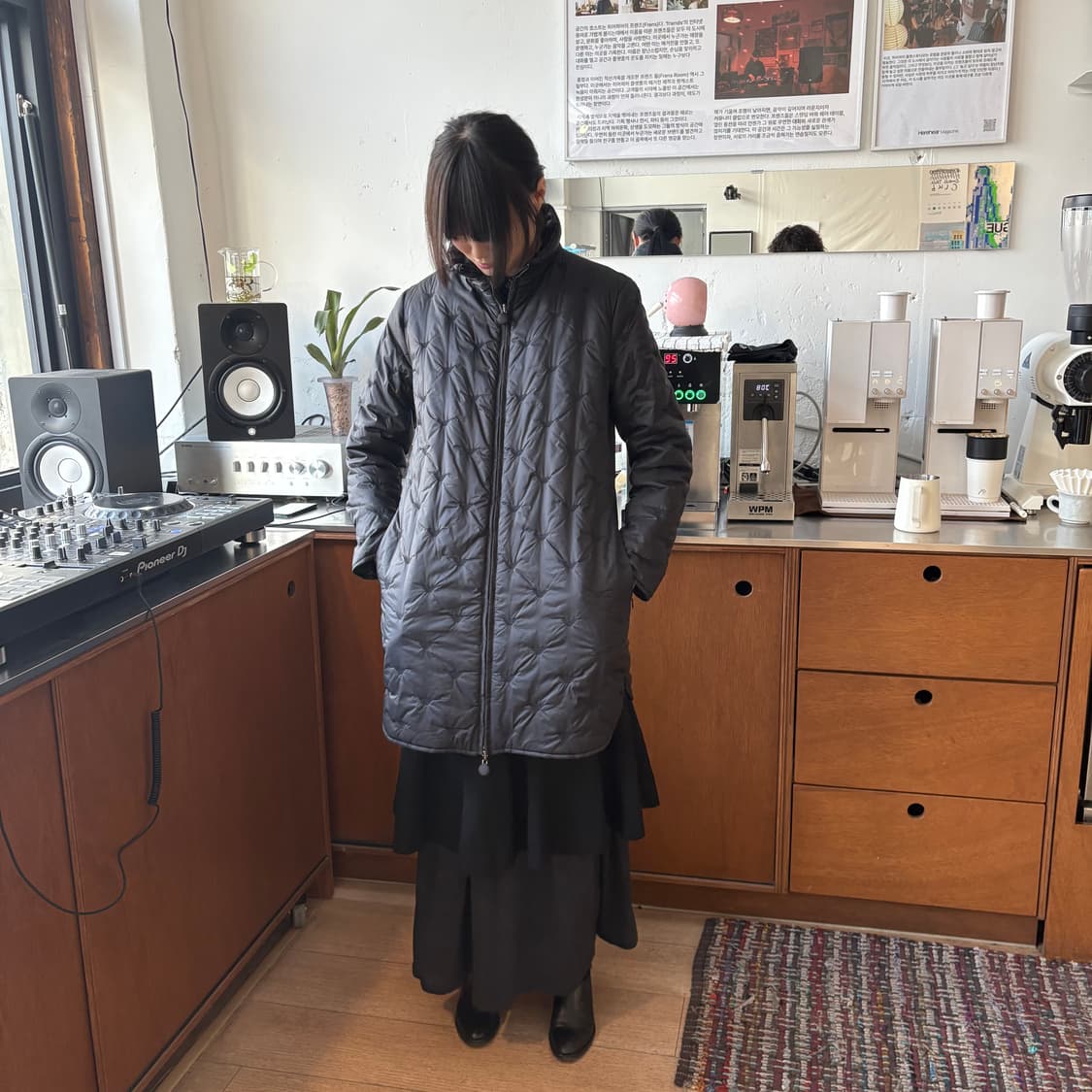 엠포리오 알마니 자수 경량 롱 푸퍼 자켓 상품이미지2