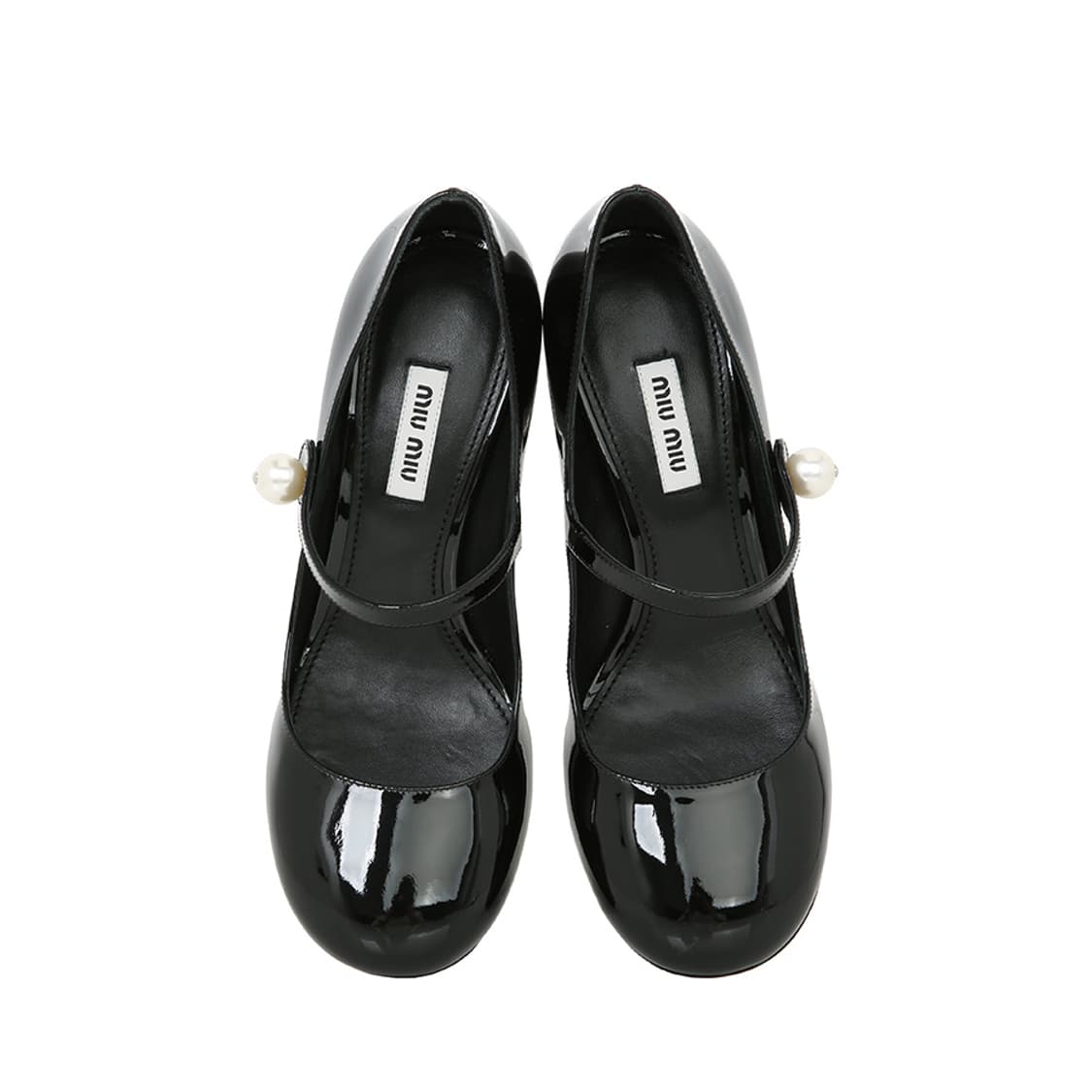 미우미우 구두 블랙 페이던트 펌프스 메리제인 슬링백 5I667D 상품이미지1