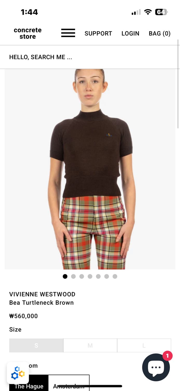 비비안웨스트우드 베아 터틀넥 반팔 니트 마이테레사 택째 새상품 상품이미지7