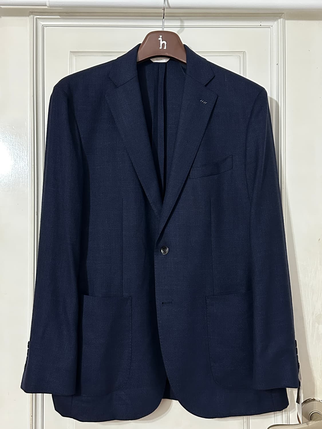 [새제품] 마에스트로 로로피아나 저지자켓 네이비 저지자켓 54L 상품이미지2