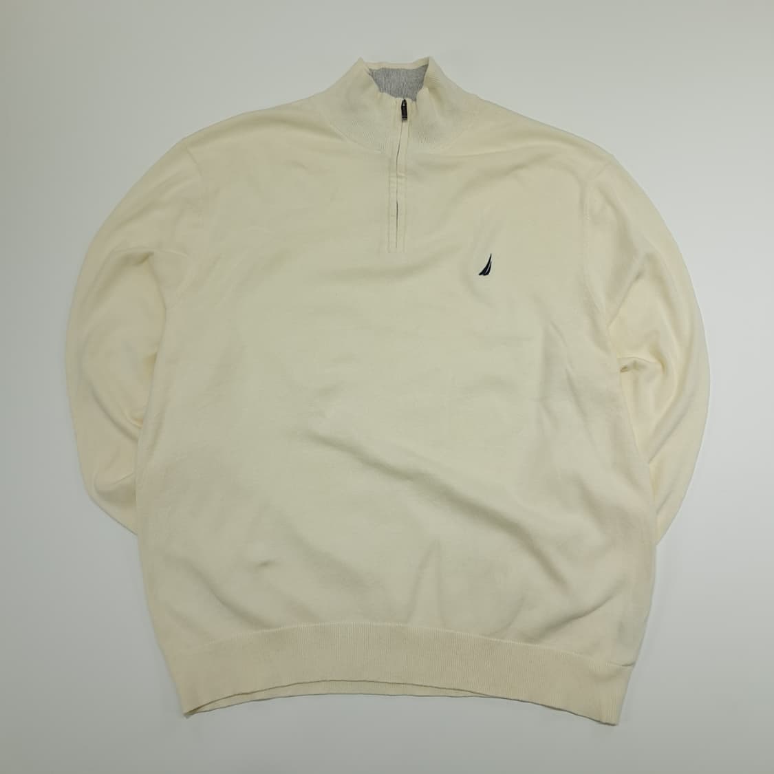 CN956 XL 노티카 아이보리 하프집업 긴팔 니트 스웨터 상품이미지1