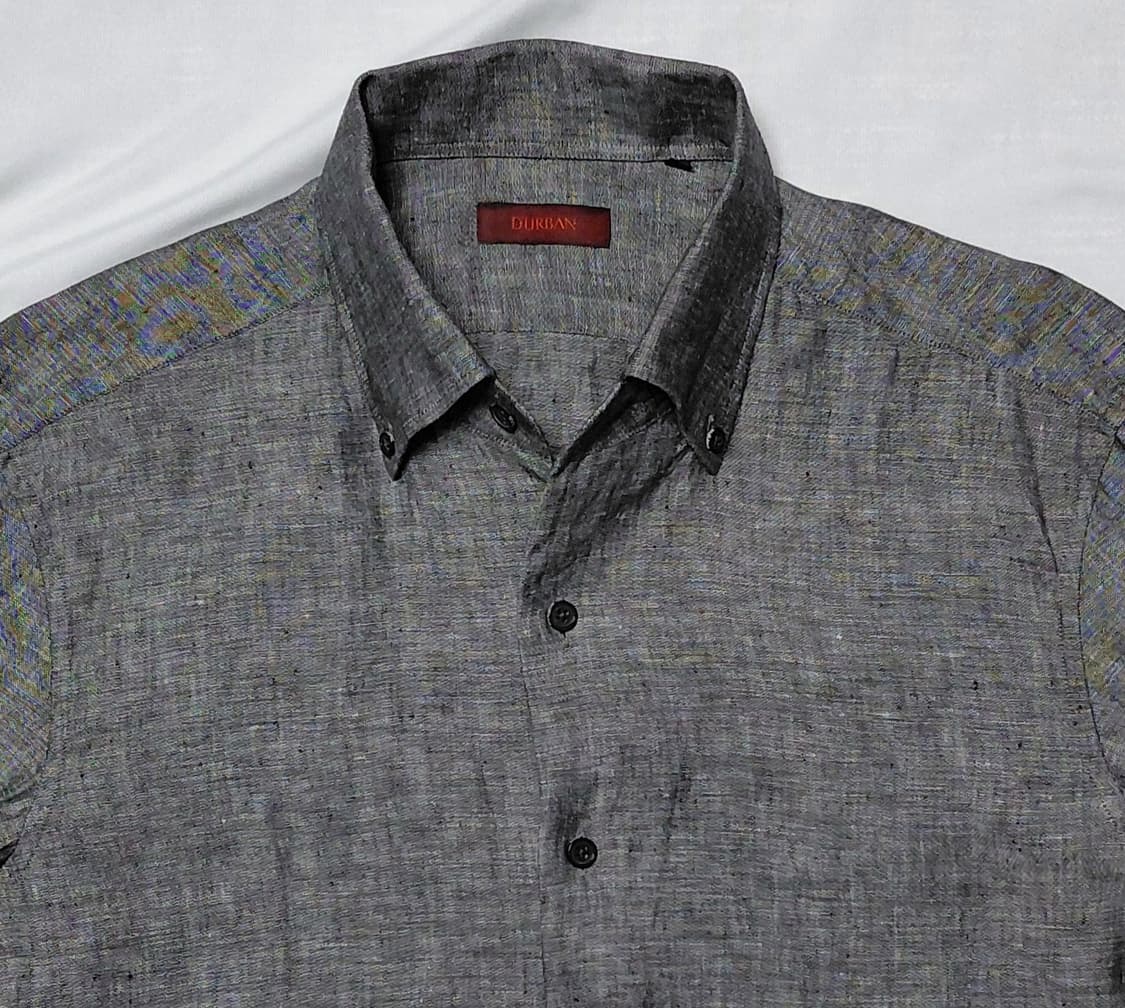 [L] 더반(D'URBAN) 재팬 메이드 리넨 100% 버튼다운 셔츠 상품이미지1
