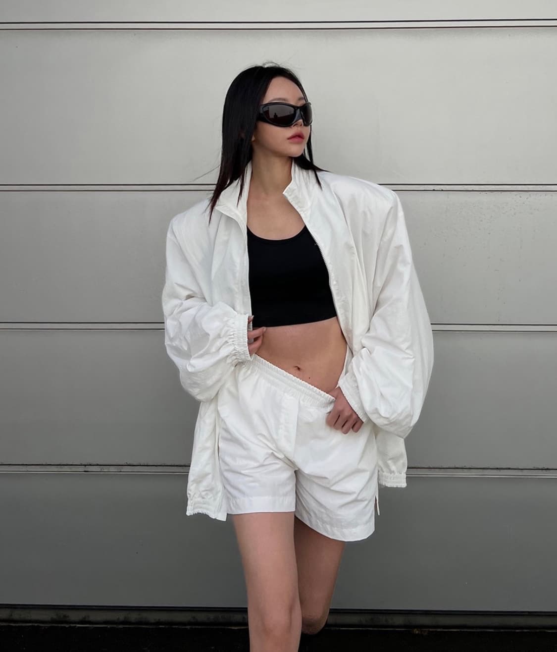 새상품) 랑거 오일러 패드 점퍼 자켓 바람막이 화이트 상품이미지9