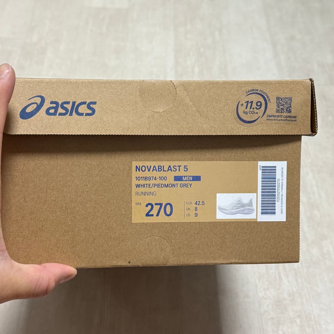 (270) 아식스 노바블라스트 5 화이트 런닝화  상품이미지7