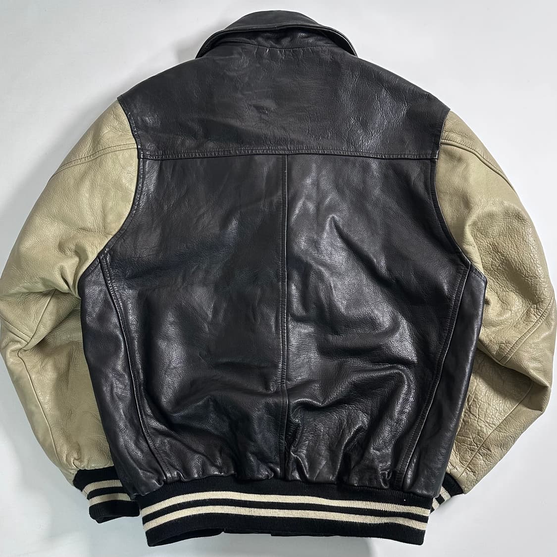 VTG 배색 리얼레더 자켓 상품이미지4