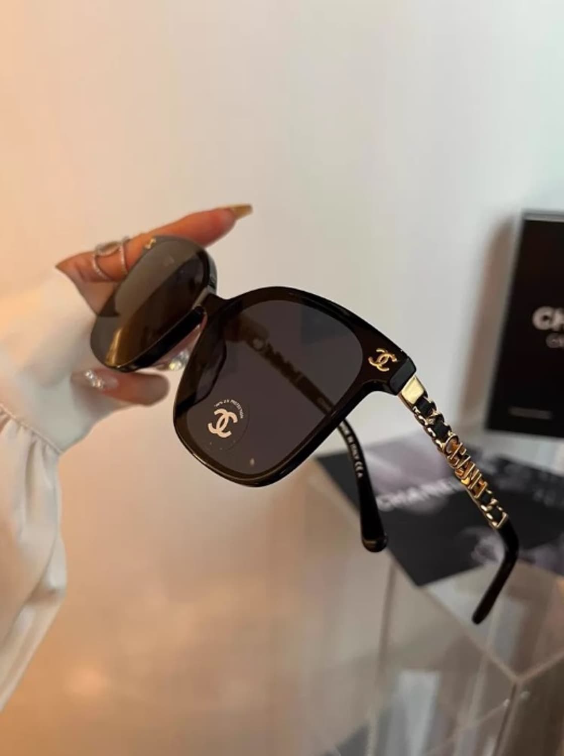 샤넬 선글라스 블랙 대각선 정품 풀셋 상품이미지1