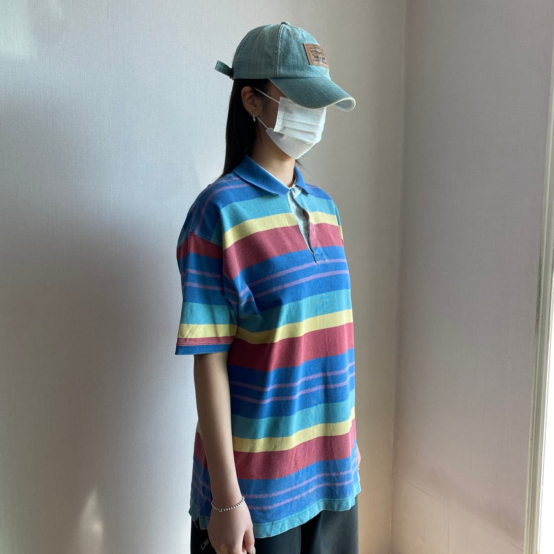 👕 [GAP] 빈티지 멀티 스트라이프 반팔 카라티 상품이미지2