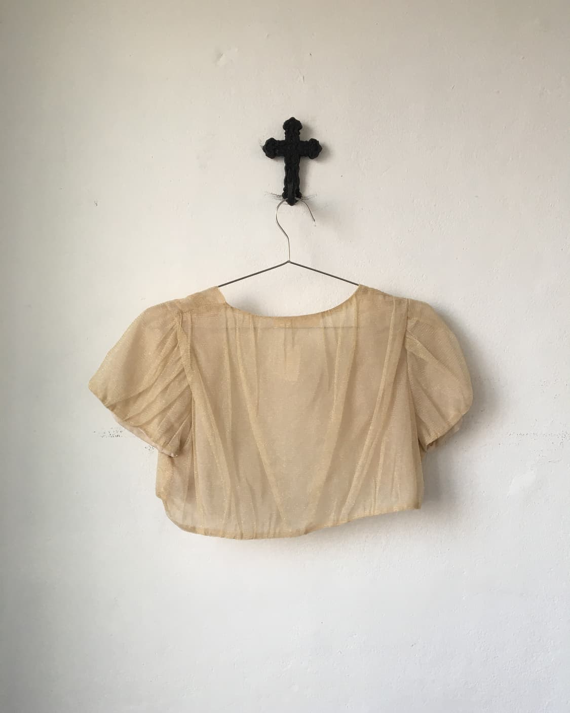 Beads point glitter open bolero 상품이미지2