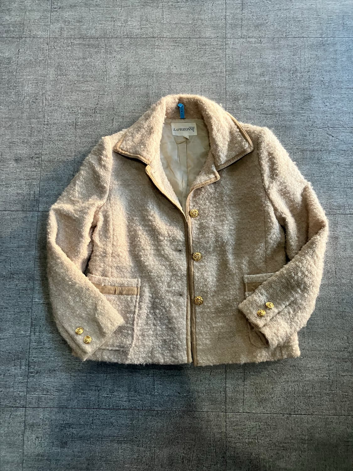 일본빈티지 Lapigeonne 달천깔페어리 모리걸 트위드자켓 상품이미지1